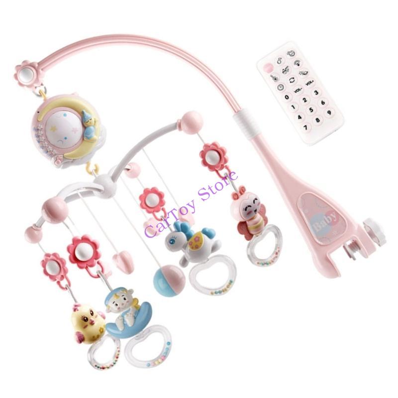 634F Baby Baby Crib Mobile Holding Catchles e Caixa Música Controle Remoto com Luz