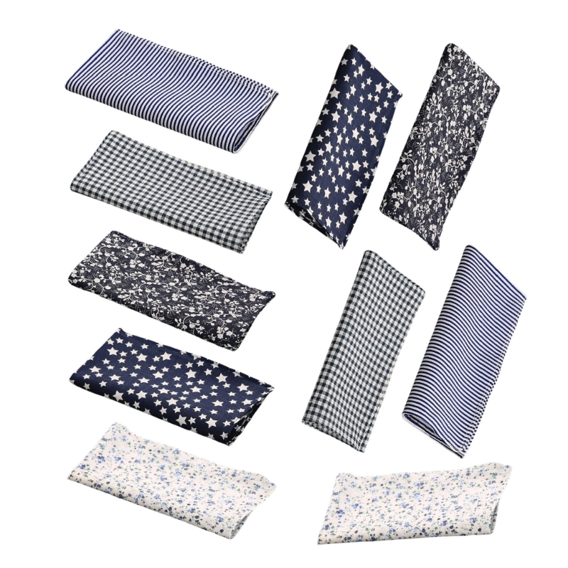 Elegantes Blumen-Taschentuch, Taschentuch, Handtuch, Kopftuch für formelle Freizeit, 10 Stück, Tropfenverschiffen