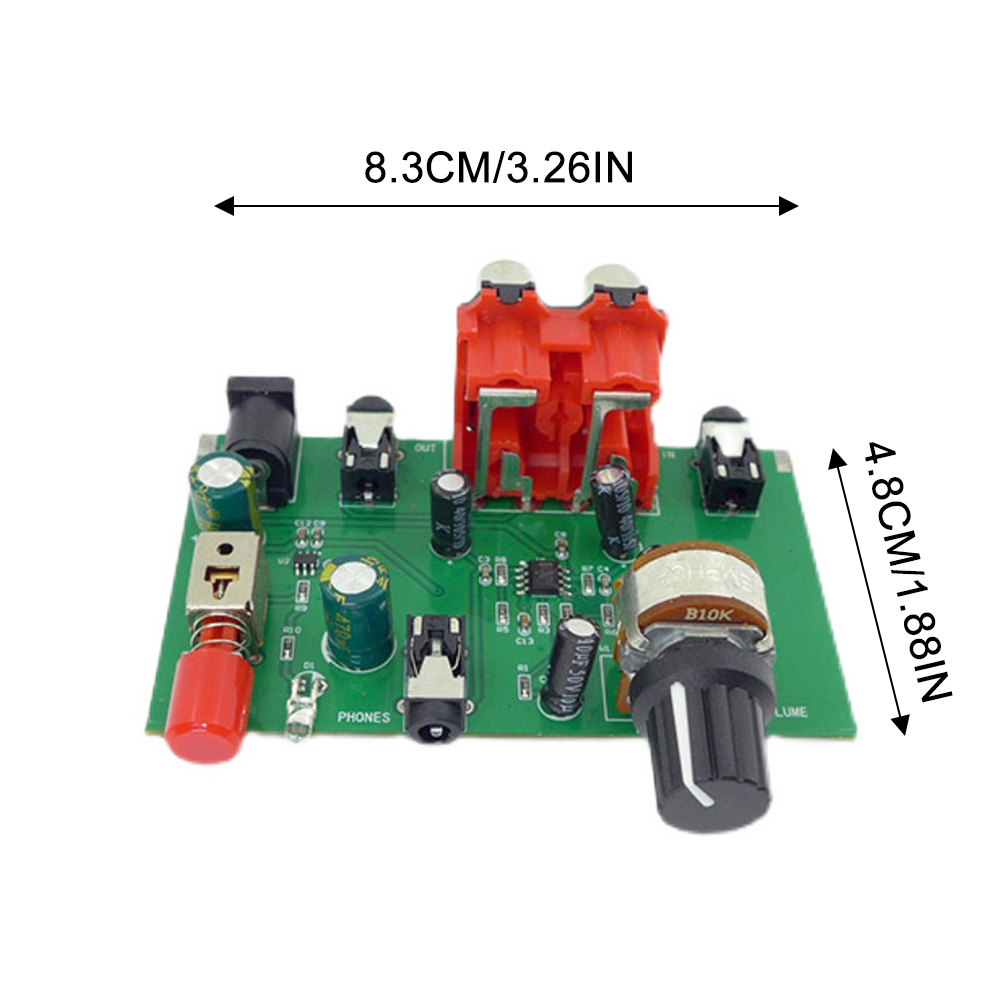 MC33202สัญญาณเสียง preamplifier คณะกรรมการเสียงกำไร18dB DIY โฮมเธียเตอร์หูฟังไดร์เวอร์มินิแอมป์ DC3-5V