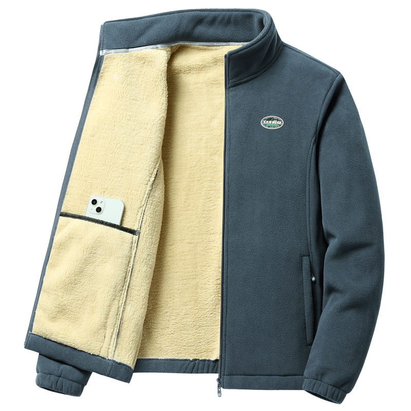 メンズパーカー無地 L-6XL 7XL 8XL メンズジャケット冬の新フリース暖かいジャケット男性ビジネスレジャーコートティーンエイジャーコート 9906