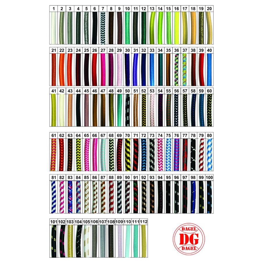 Rabicho de abajur de 1,6 m trançado