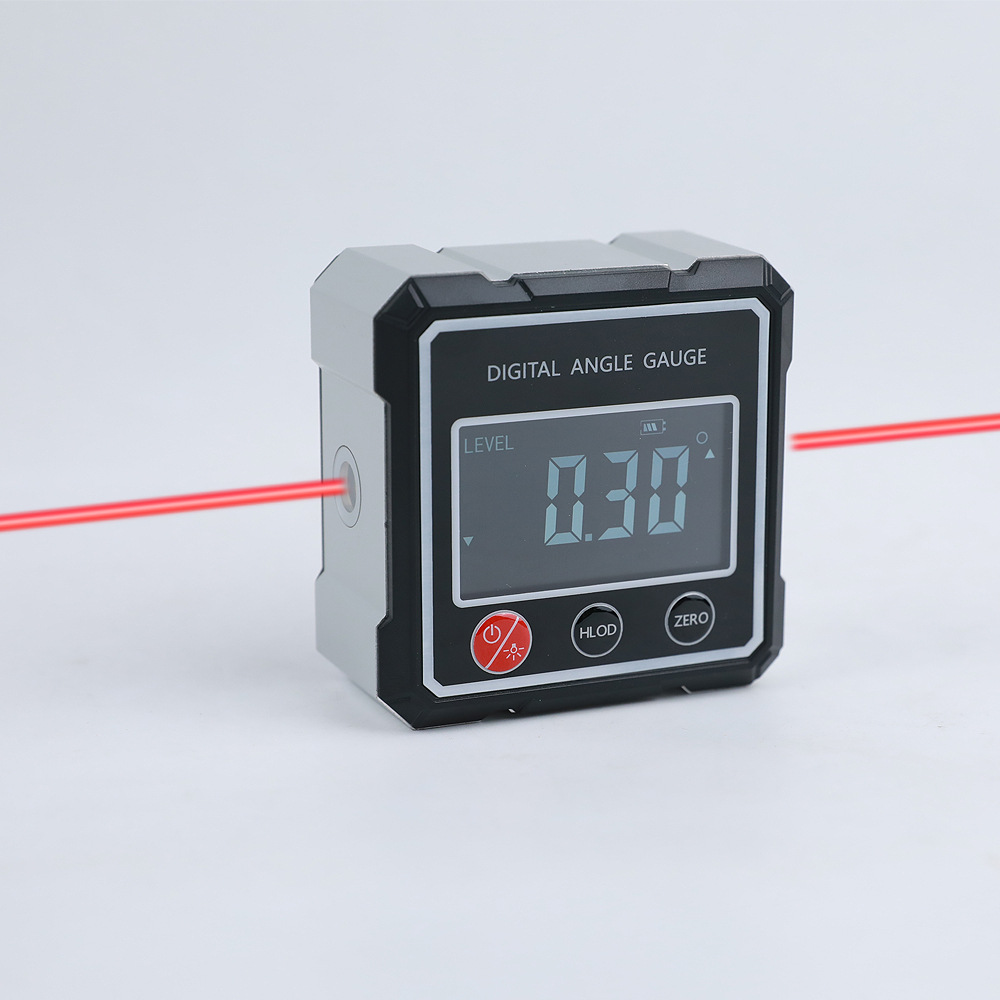 2-zijdige Laser Digitale Gradenboog Inclinometer Laser Niveau Heerser Inclinometer Magnetische Basis Goniometer Magneet Hoekzoeker