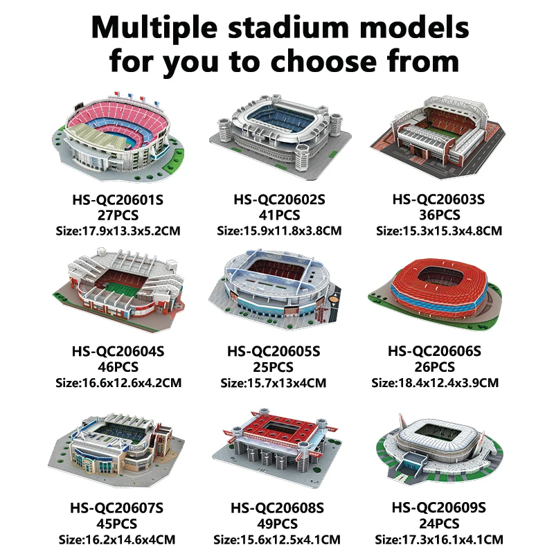 3D Paper Football Field Stadium Puzzle, modelo de montagem DIY, brinquedos educativos, quebra-cabeça para crianças, presentes para fãs, criativo, DIY