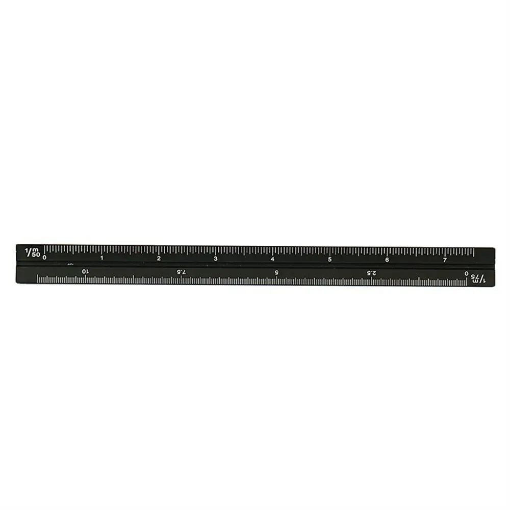 Aluminum Alloy Triangular Scale Ruler Smoothly Multi-function Measuring Ruler Technical 15cm 30cm Metal Ruler Stationery