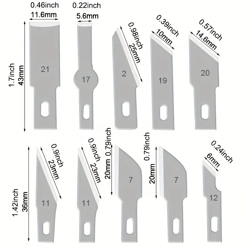 Ensemble de couteaux de passe-temps pour artisan, ensemble d'outils de coupe de précision, comprend Wieshammof, usage léger à rapide, 13 pièces