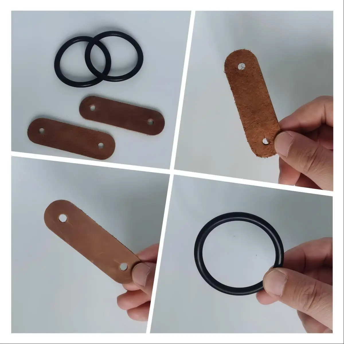 Durevole set di ricambio per staffe di sicurezza in gomma e linguette in pelle per pavone nero: compatibile con ExtremE, Amidale, Shires