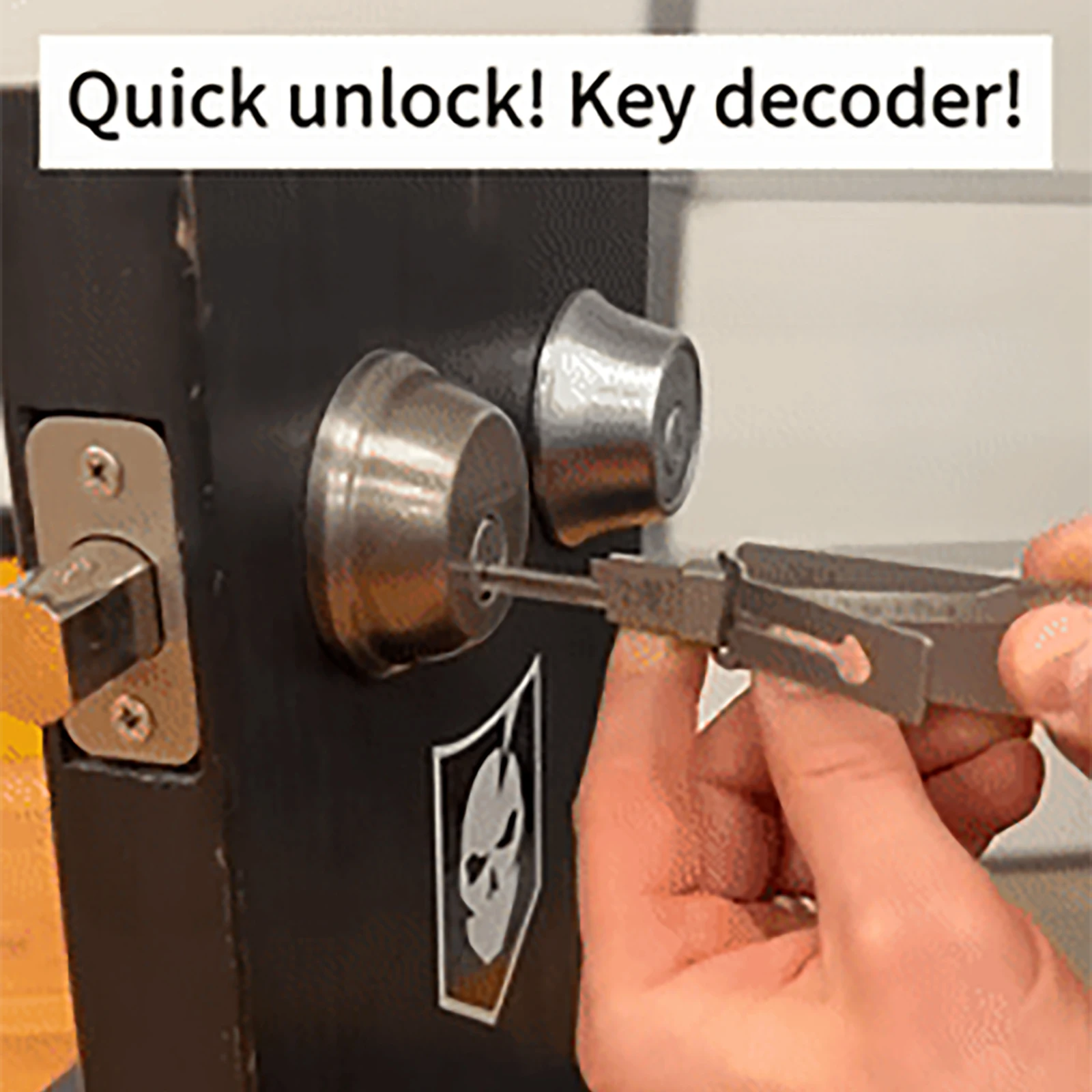 SS001 Key Decoder Stainless Steel Lock Key Precision Hook Pick Set Maintenance Repair Tool Unlocking Engineering Multi-function