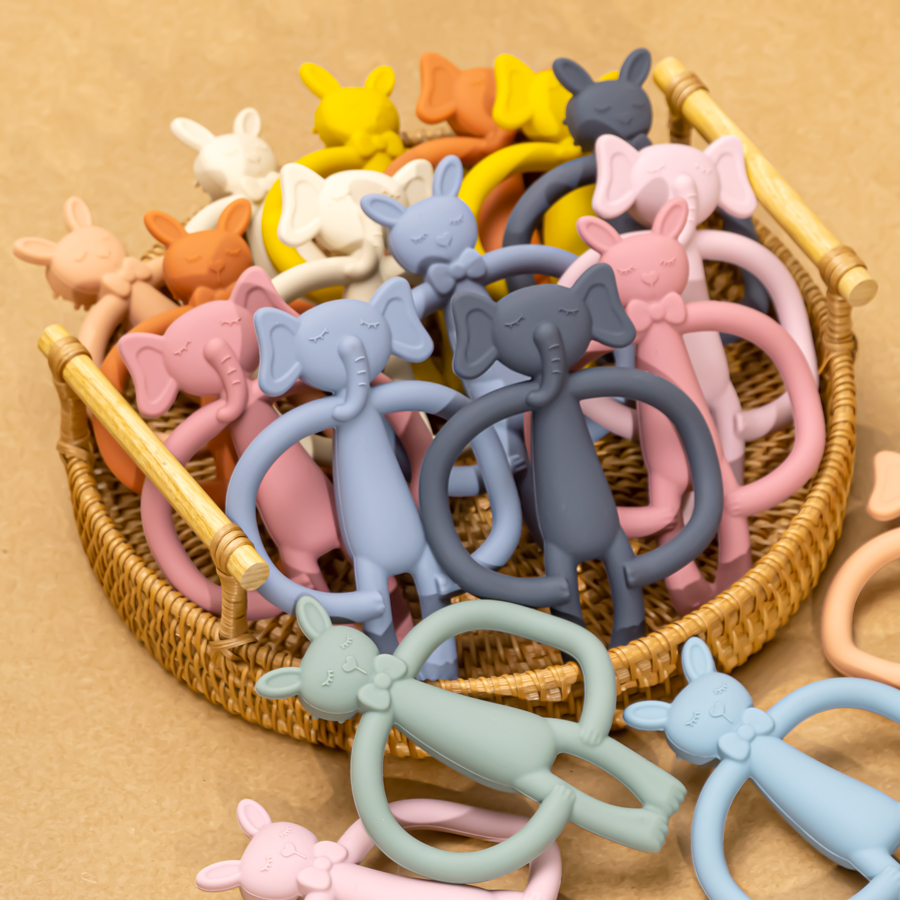 Nuevos niños, mordedor de silicona para la dentición, regalos para recién nacidos, cuidado Dental, juguetes mordedores duraderos, juguete para masticar infantil, cosas para bebés