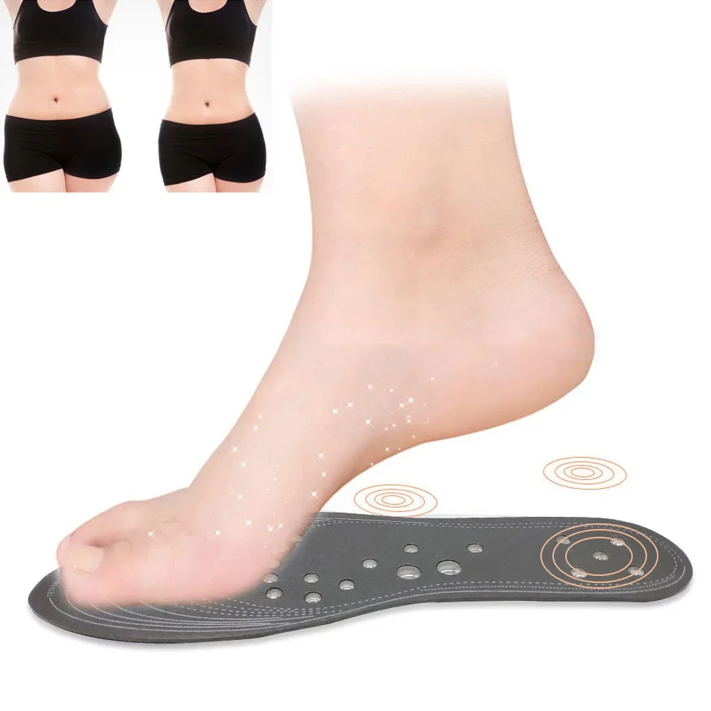 Plantillas de masaje de terapia magnética Unisex, 18 imanes, almohadillas para zapatos de acupresión para pies, plantillas adelgazantes para terapia para bajar de peso