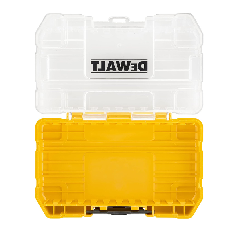 DEWALT caja mediana Original, estuche resistente, piezas, accesorios, caja de herramientas de almacenamiento, broca apilable, caja de almacenamiento de herramientas