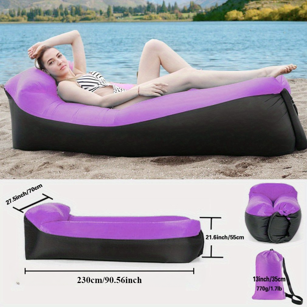 Lazy Inflatable Sofa Outdoor Portable Inflatable Couch Folding Camping Inflatable Sofa Outdoor Furniture Inflatable Lounger