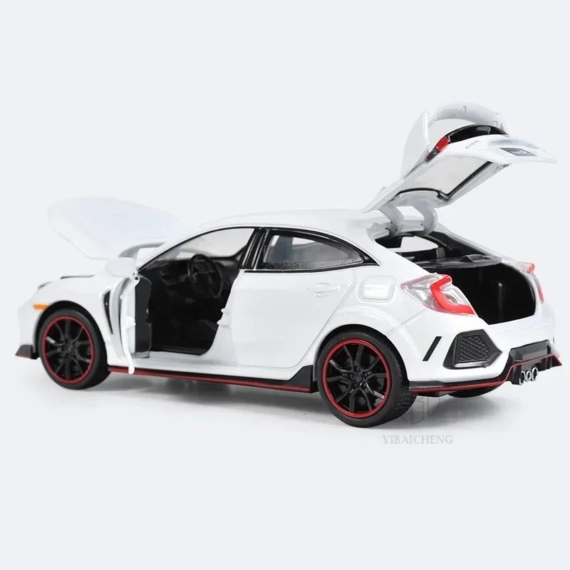 1:32 honda civic TYPE-R diecasts modelo de carro veículos de brinquedo modelo de metal com luz de som coleção brinquedos para crianças presente de natal