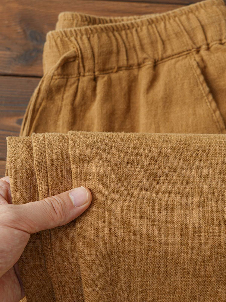 Pantalones Chino informales de lino y algodón para hombre, pantalones de chándal holgados y ligeros de pierna ancha, pantalones para correr para caminar, trabajo