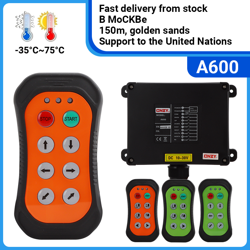 (Enviado do armazém brasileiro)Q200 2 botões 12-24Vsingle velocidade Industrial Rádio Sem Fio Guindaste Controle Remoto interruptores guinchos Talha faixa Guindaste Elevador Controle