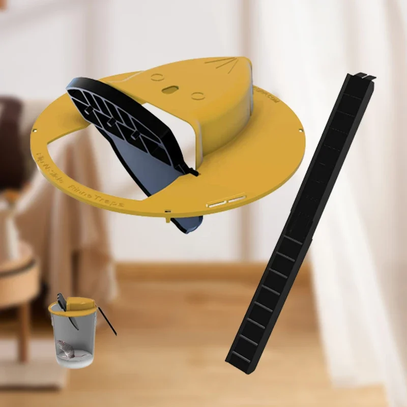 Flip-top mousetrap barrel lid trap automatic reset household mousetrap artifact mouse board mouse killer mousetrap