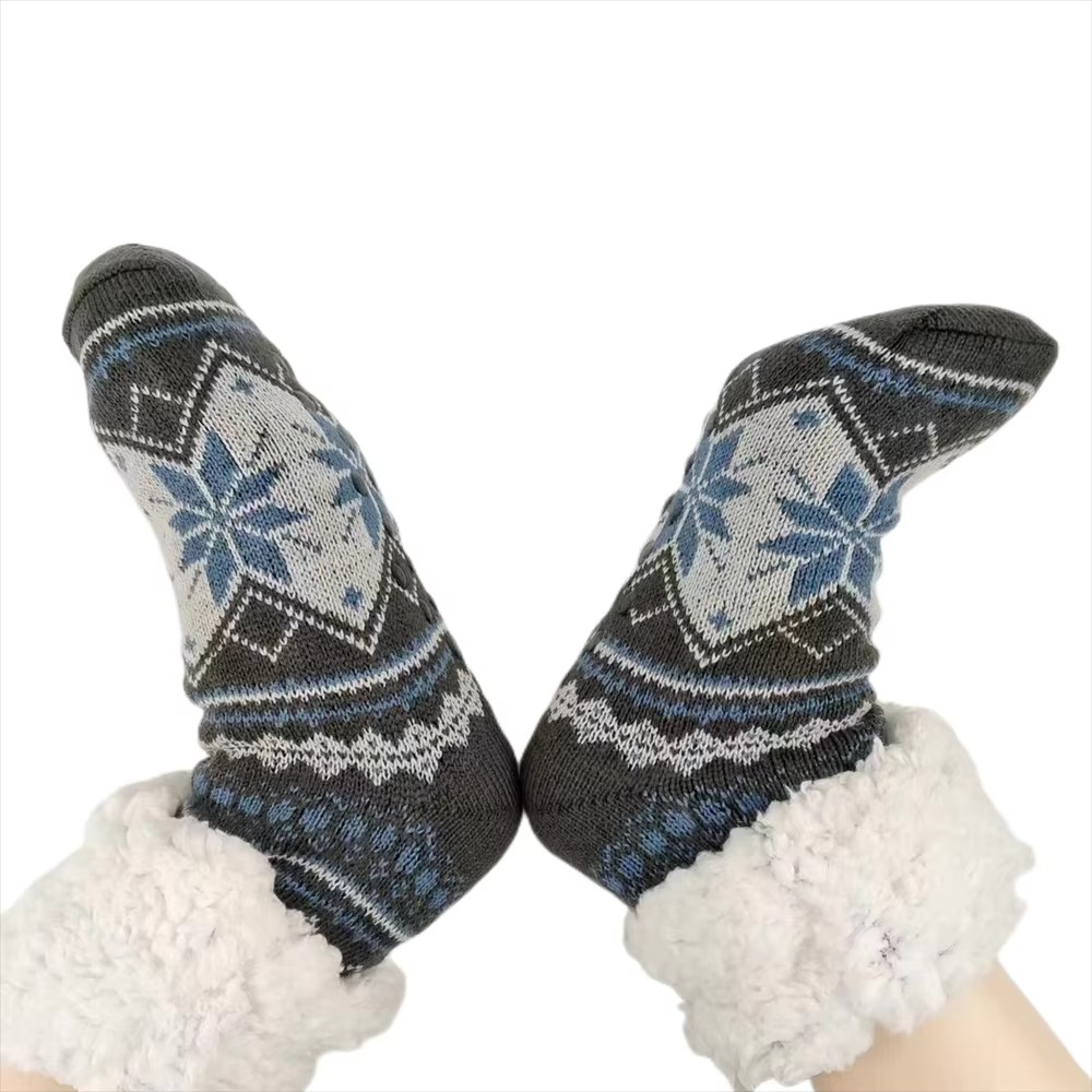 Calcetines de invierno para hombre, calcetín corto esponjoso y cálido de terciopelo suave, térmico, antideslizante, peludo, regalos gruesos, novedad de 2023