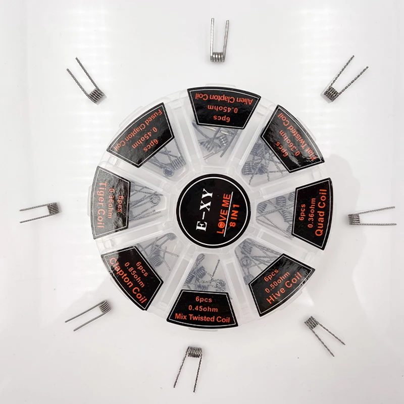 8-in-1 vorgefertigte Spule Alien Clapton Hive Twisted Wire für DIY RDA RBA Cotton Bacon Heizdraht