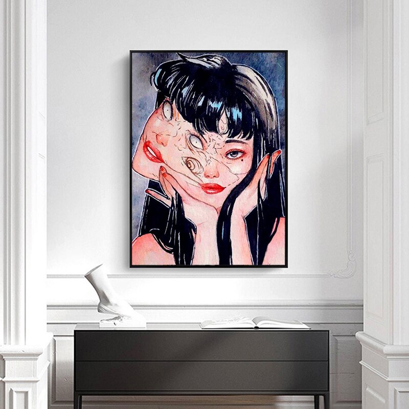 Analyste de peinture de diamant d'anime de fille d'horreur 5D, broderie complète de mosaïque, point de croix, image de bricolage, décor à la maison de Noël