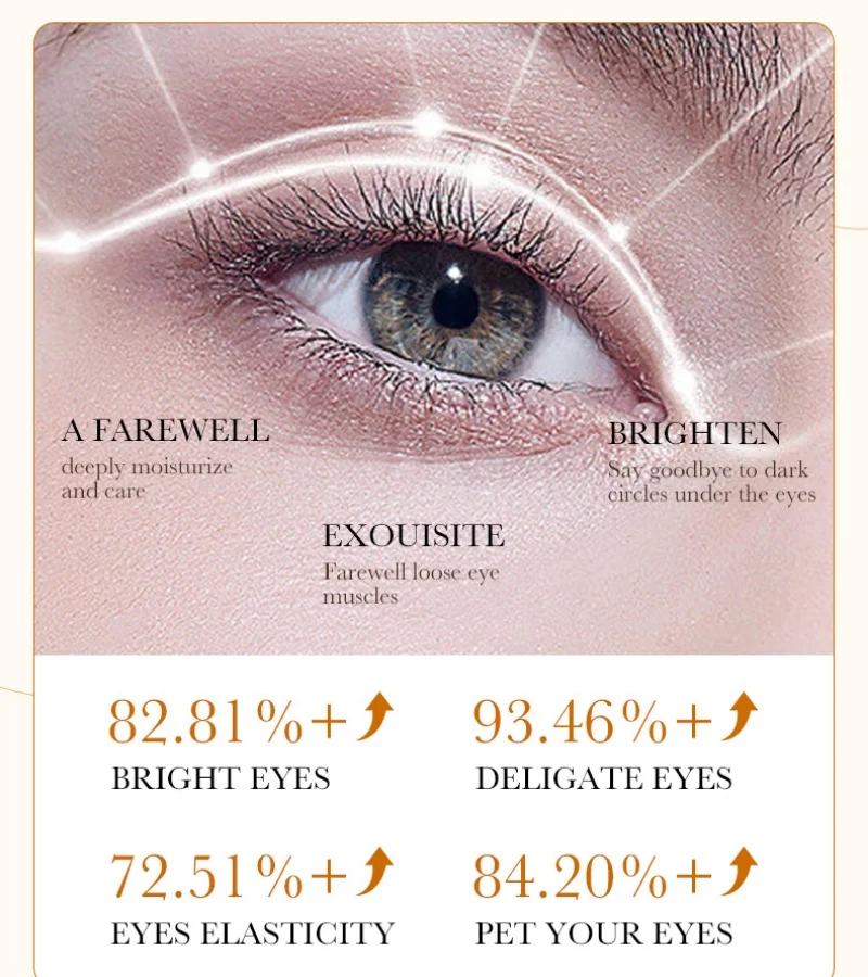 60pcs BIOAQUA Máscara de olho de polpa crua de arroz Anti olheiras Sacos de olhos Removedor de hidratação reafirmante