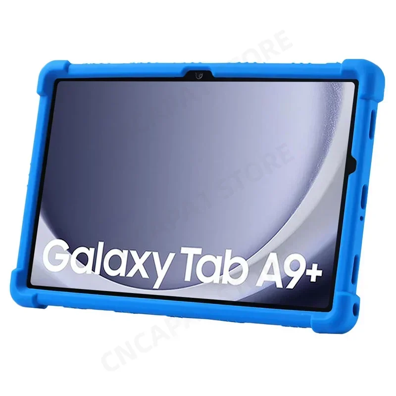 Cornors Funda de silicona suave para Samsung Galaxy Tab A9 Plus 11 "Funda SM-X210 SM-X215 SM-X216 Funda a prueba de golpes para niños 4 gruesas