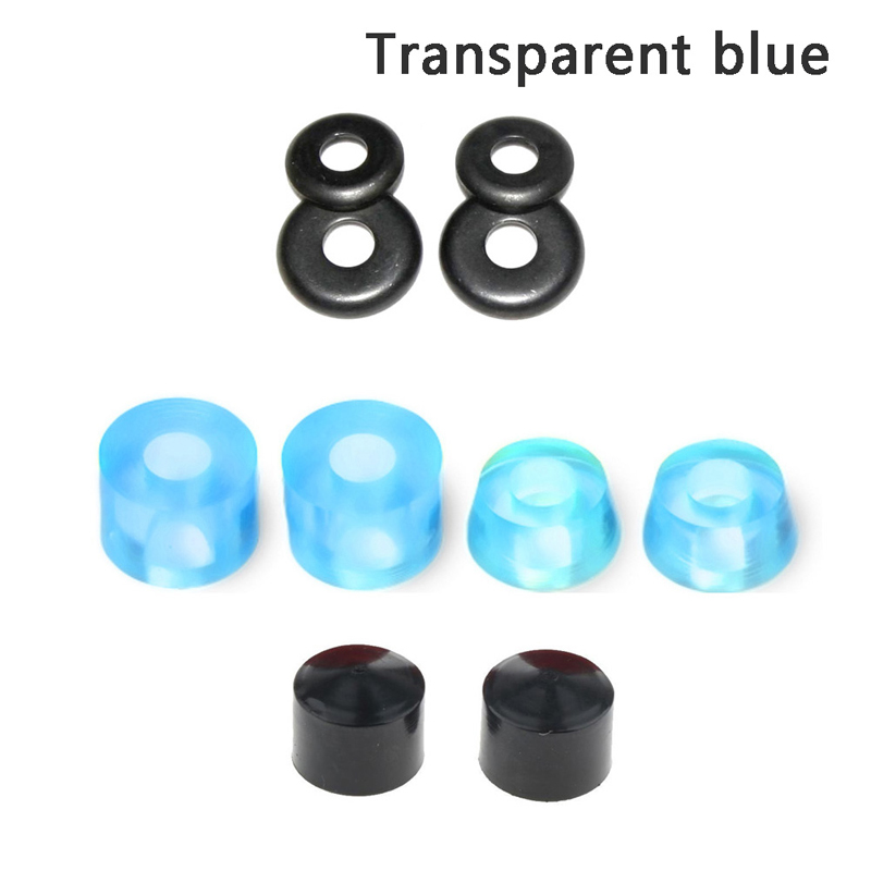 1 conjunto de kit de reconstrução de caminhão de skate, arruelas de bucha, copos pivô, amortecedor 5 polegadas