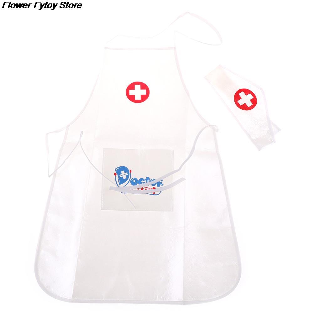 Conjunto de ropa de Doctor y enfermera para niños, 1 sombrero, juguete de simulación