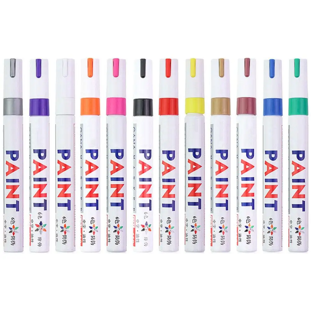 3ชิ้นสีขาวปากกาทาสีมาร์กเกอร์กันน้ำยางรถยนต์น้ำมัน set pulpen ปากกาทาสีแห้งเร็วและถาวร