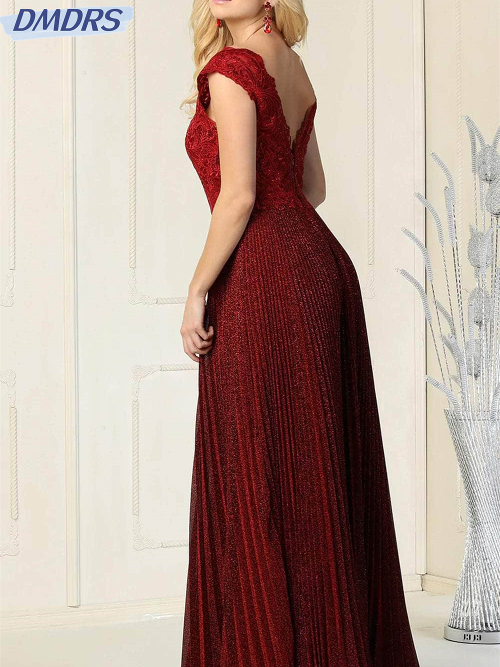 Vestido de baile clássico em chiffon a linha, vestidos de noite simples, manga curta graciosa, até o chão, 2024