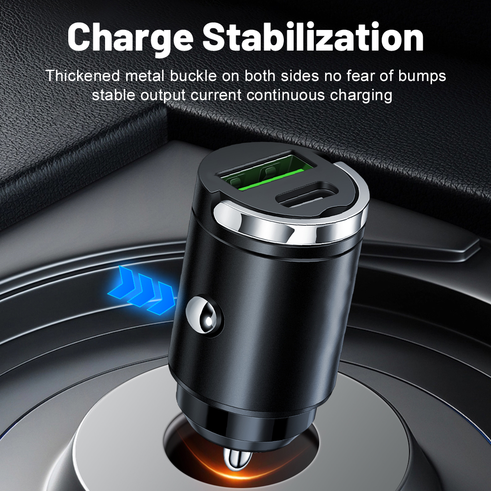 100W Mini PD USB Autoladegerät Feuerzeug Autoladegerät für Xiaomi Samsung Huawei Superschnellladung QC3.0 Autoladegerät für iPhone
