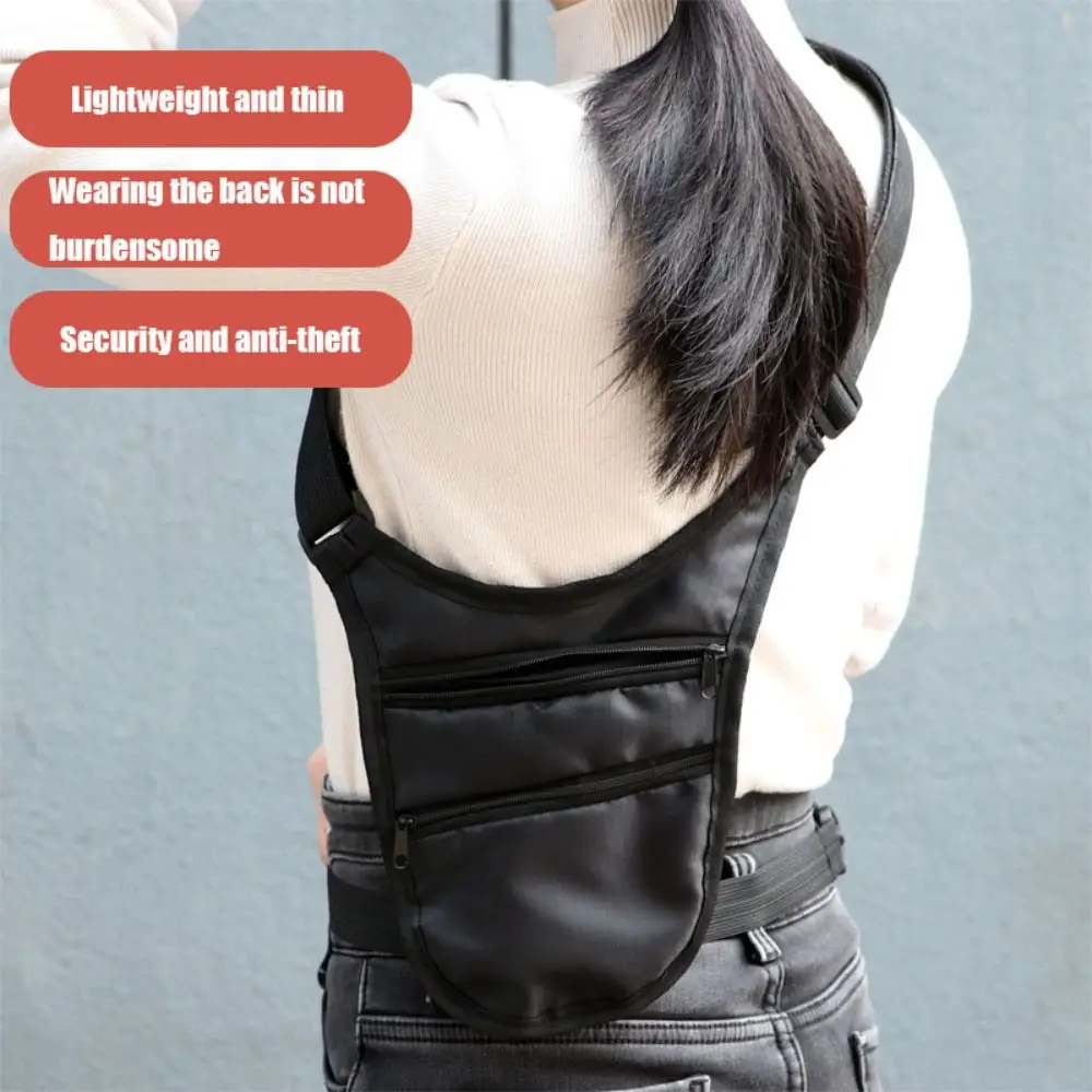 Security Invisible Travel Waist Packs Multiple pockets Breathable fabric Anti theft waist bag terylene Adjustable strap