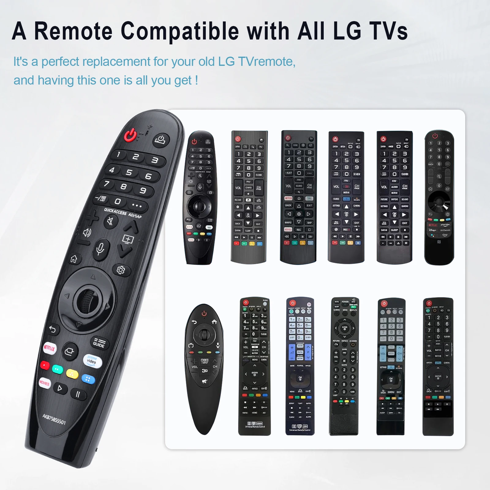 Universal Remote Control for Lg Smart Tv Magic Remoteno Voice Function No Pointer Function Compatible with All Models for Lg Tv