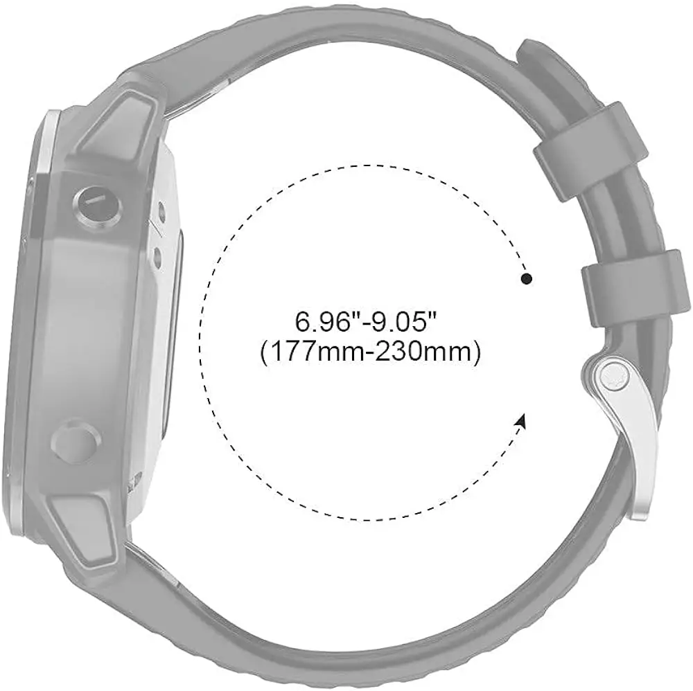 22mm 26mm Quick Fit Silicone Strap For Garmin Fenix 8/7/7X/6/6X Pro/5/5X Plus Replacement Watch Band For Garmin EPIX/Enduro 3
