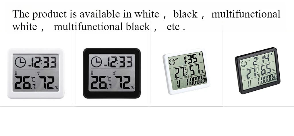 Reloj de pared Digital multifuncional con temperatura, humedad, pantalla grande, funciona con pilas para decoración de escritorio de oficina, cocina y hogar