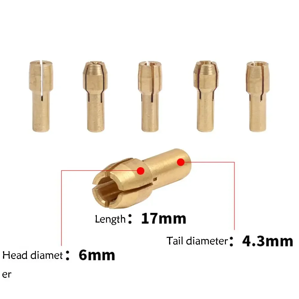 10 Teile/satz Bohrfutter Adapter 0,5mm-3,2mm Mini Bohrfutter Für Dremel Chuck Adapter Micro Collet Messing für Power Dreh Werkzeug
