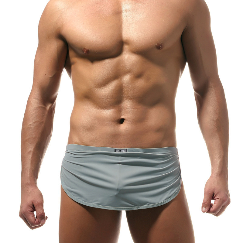 CLEVER-MENMODE lounge pijama sleep bottoms masculino sexy roupa interior shorts boxers casual casa lado split solto pijama bottoms boxers