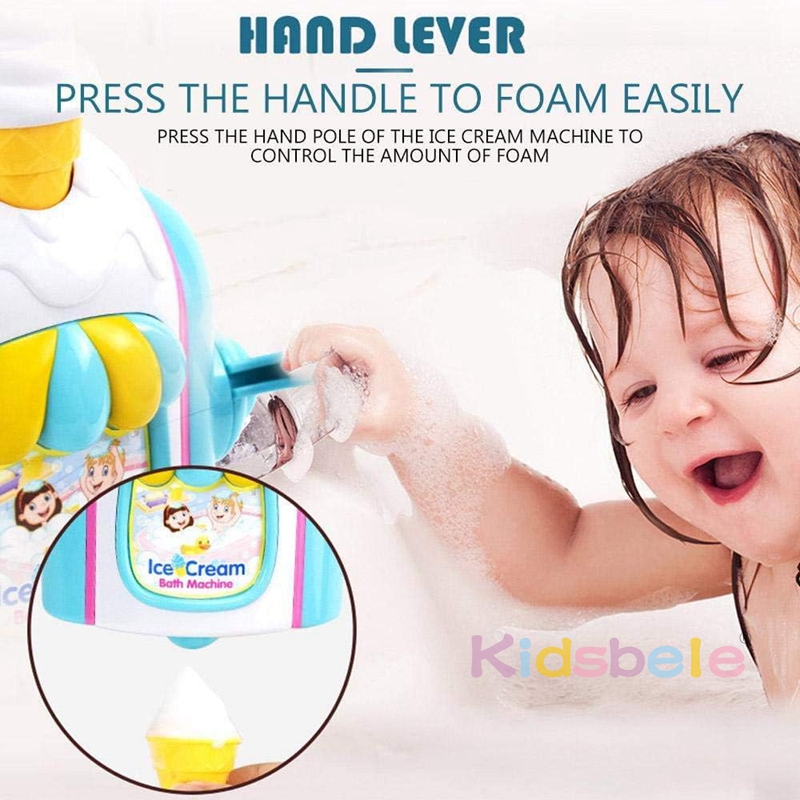 เด็กวัยหัดเดิน Ice Cream Maker Bubble Foam Play เครื่องดูดที่มีประสิทธิภาพ Delicate Ice Cream Foam Machine รถของเล่น