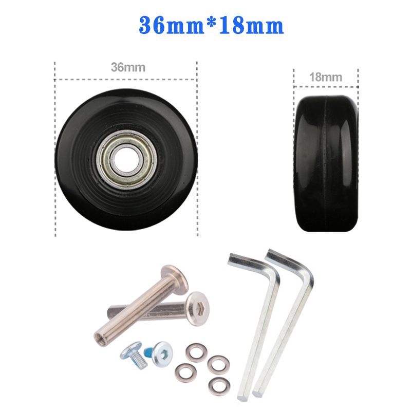 Suitcase Screw Replacement Wheels for Travel Suitcase Wheel Axle Repair Kit 40/45/50/60/70/80/90/100/110/120mm Silent Casters