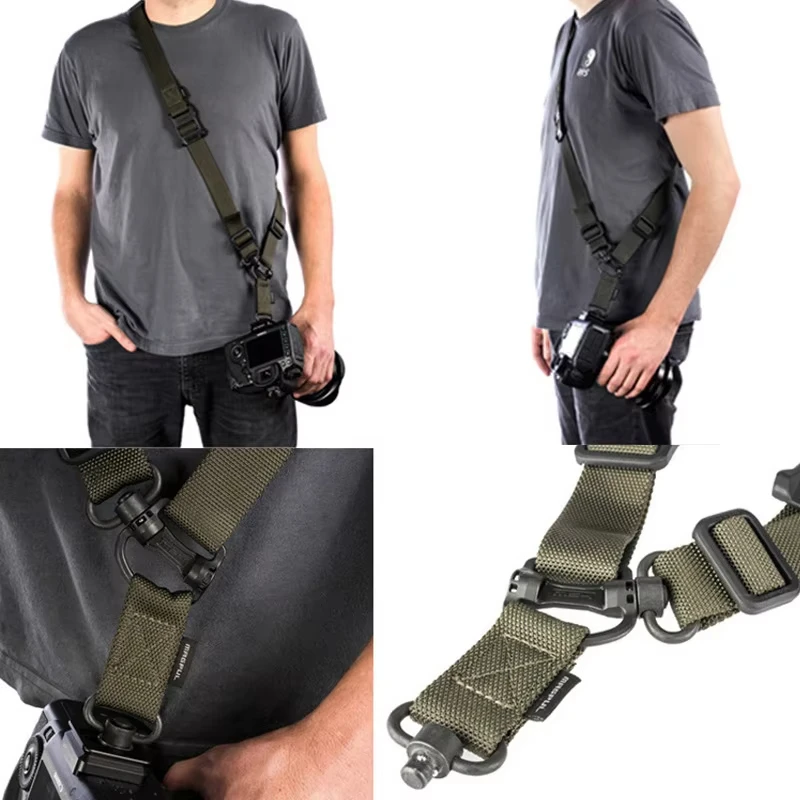 Eslinga ajustable para Rifle MS4, correa de Metal QD, nailon táctico giratorio, arma de 2 puntos, liberación multimisión, acceso de caza Airsoft
