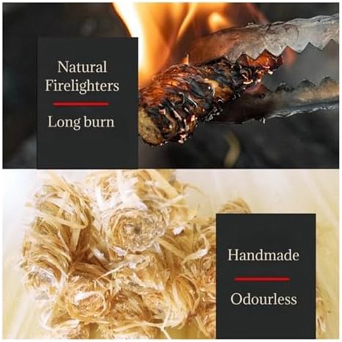 Newest Natural Firelighters for Wood Burners, Fire Lighters, Firelighter for Stove, Bbq Cooking,Natural Wood Wool