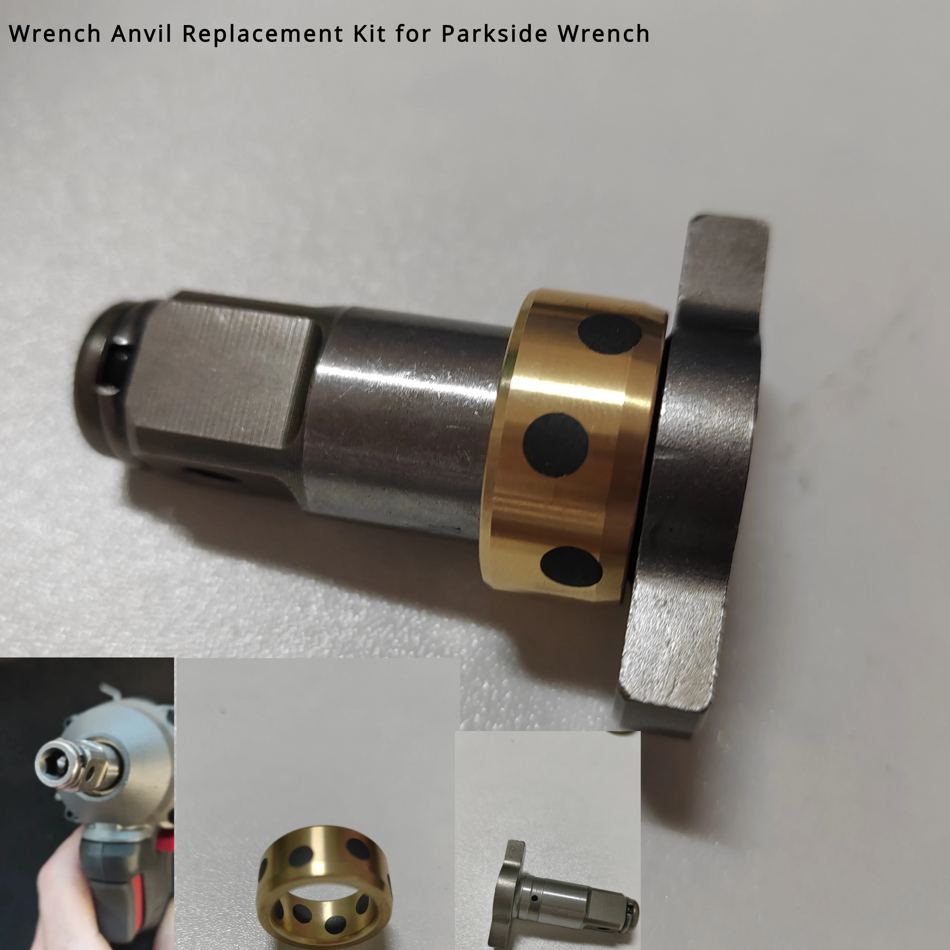 Eje de yunque de husillo de 1/2', anillo de manga de 16 22 y 10mm, llave eléctrica WU268 278 279 para destornillador Worx Parkside de repuesto para el hogar
