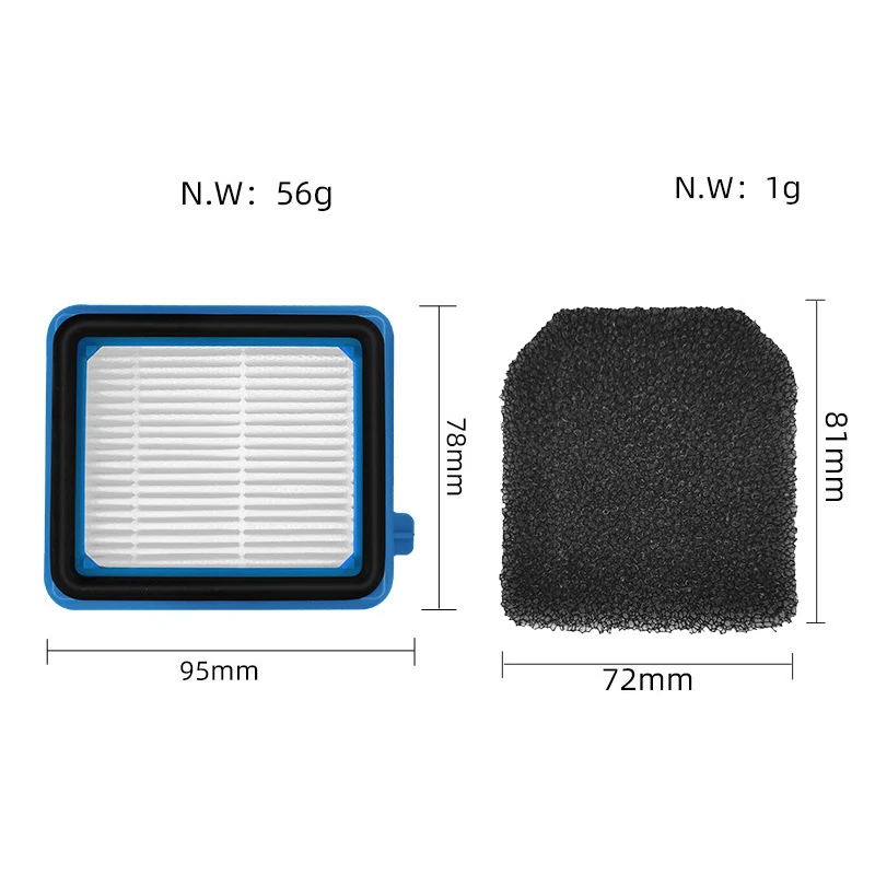 Hepa Filter for Electrolux Q6 / Q7 / Q8 / WQ61 / WQ71 / WQ81 / W3N5 Robot Vacuum Cleaner Emission Fine Dust HEPA Filter Parts