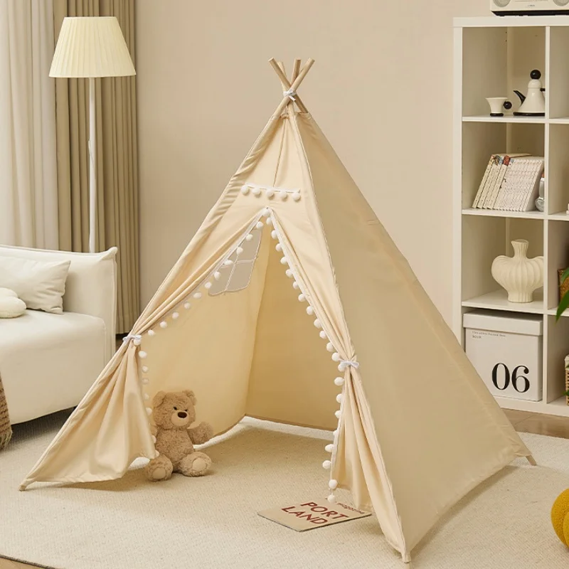Wigwam-casa de juegos para niños, Tipi portátil de 1,35/1,6 m, tienda de campaña Infantil, sala de juegos para niñas