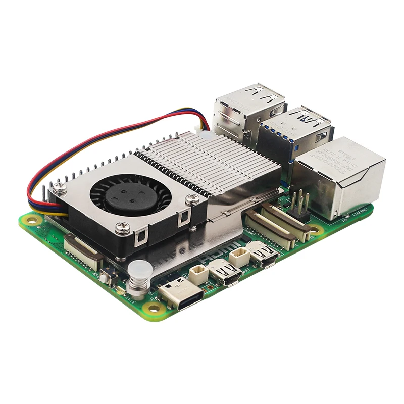 Argon THRML 30 mm aktiver Kühler für Raspberry Pi 5, aktive Kühlung, PWM-Lüfter, passive Kühlung, Aluminium-Flossen, Kühler für RPi 5
