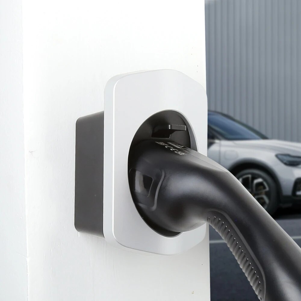 Uchwyt ładowarki EV do gniazda złącza typu 2 Dodatkowa ochrona Wallbox Elektryczny uchwyt kabla do ładowania samochodu