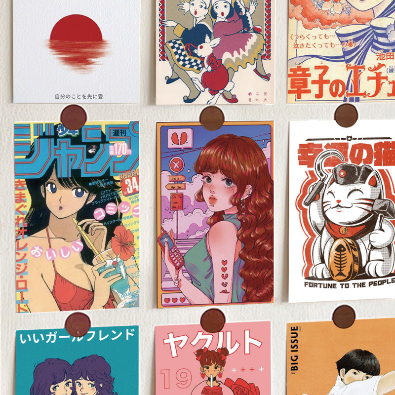 โปสการ์ดวินเทจเด็กผู้หญิงการ์ตูนญี่ปุ่นพร็อพภาพน่ารักอุปกรณ์ประกอบฉากสำหรับห้องภาพพื้นหลังสุดน่ารักการ์ดตกแต่ง DIY สุดสร้างสรรค์10แผ่น