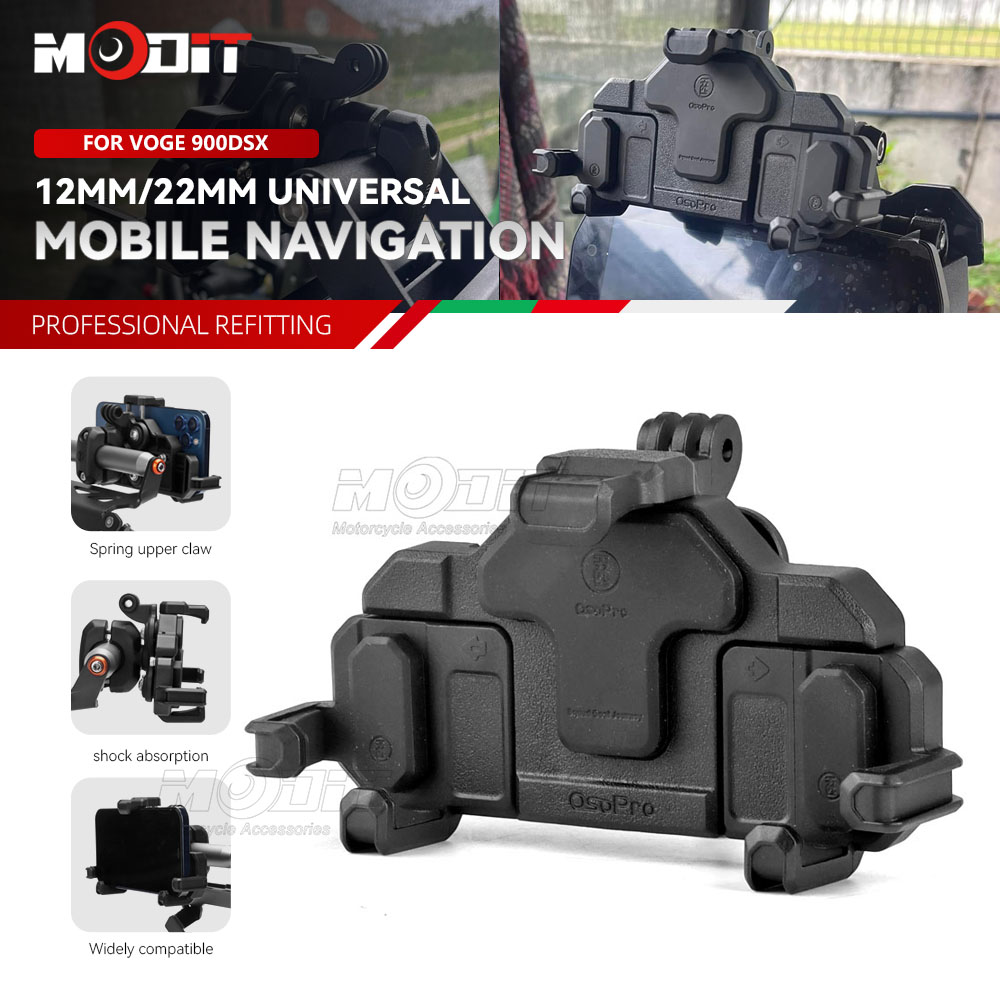 Для VOGE 900DSX DS 900 X DSX 900 2024 GPS-навигационная подставка 12 мм 22 мм Кронштейн Аксессуары для мотоциклов DS900X Держатель мобильного телефона