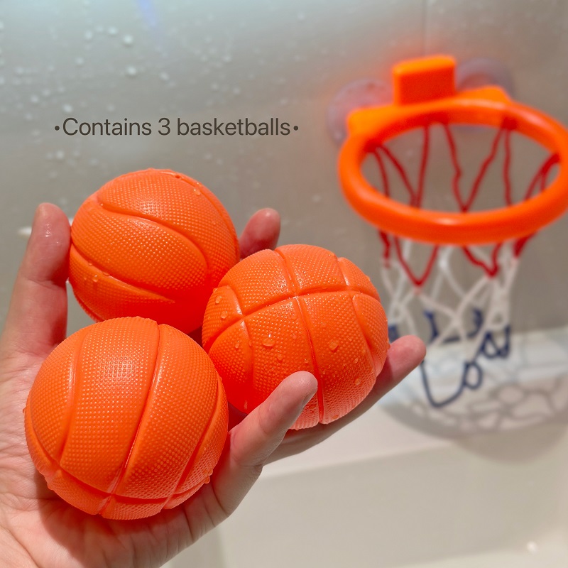 Bath Toys -mini Bathtub Basketball Hoop, Suction Cup Basketball Hoop & Balls Set, Halloween/Christmas