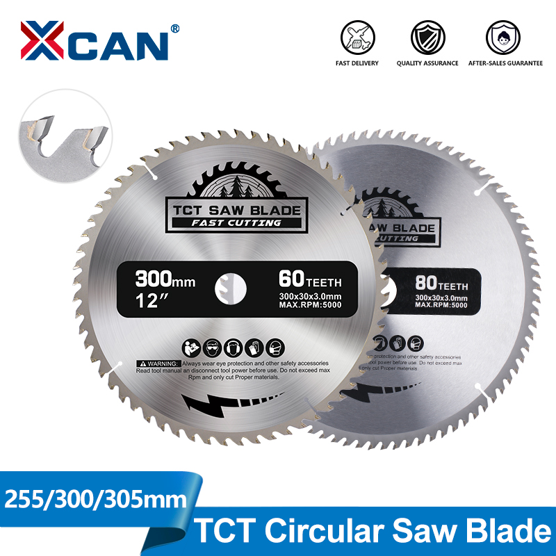 Пильное полотно по дереву XCAN 230 235 250 254 255 300 мм TCT для резки древесины, твердосплавное полотно циркулярной пилы для деревообработки