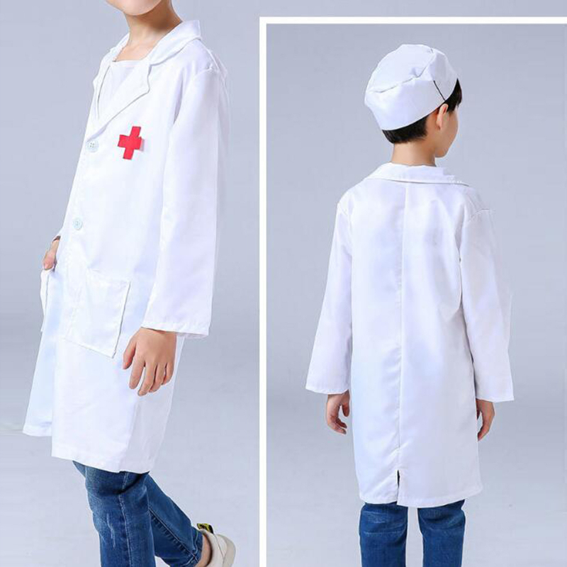 Kinder Cosplay Kleidung Jungen Mädchen Arzt Krankens ch wester Uniformen Phantasie Kleinkind Weihnachten Weihnachten Rollenspiel Kostüme Party tragen Arzt Kleid