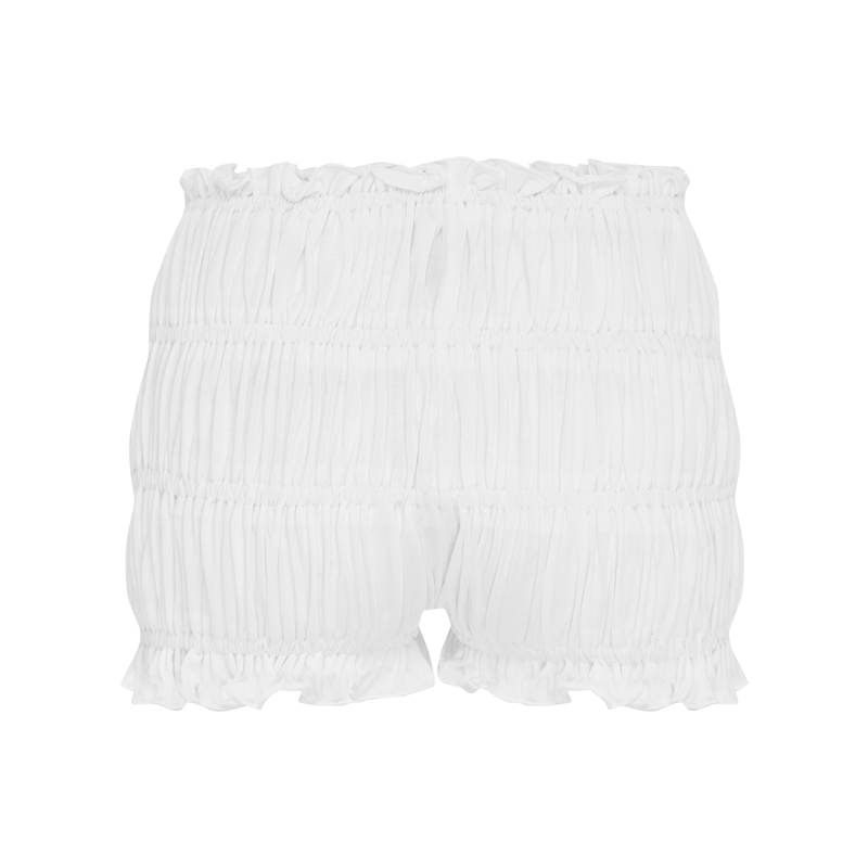 Damskie spodenki z falbankami Kawaii 3D kokardka sałata wykończenia w pasie wielowarstwowe Bloomers szorty Cottage Y2K estetyczne Retro Pettipants